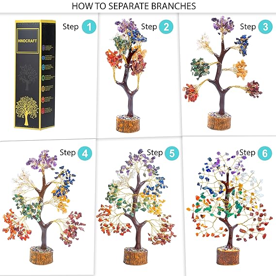 Heritage – Seven Chakra Gemstone Money Tree (8–10 Inch) - Image 2
