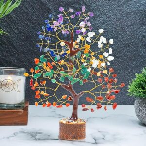 Heritage – Seven Chakra Gemstone Money Tree (8–10 Inch)